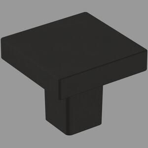 Monument 1‑3/16" (30 mm) Modern Matte Black Square Cabinet Knob